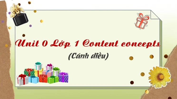 Unit 0 lớp 1 Cánh diều - Content concepts