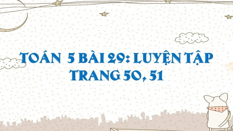 Giải Toán lớp 5 Bài 29: Luyện tập trang 50, 51