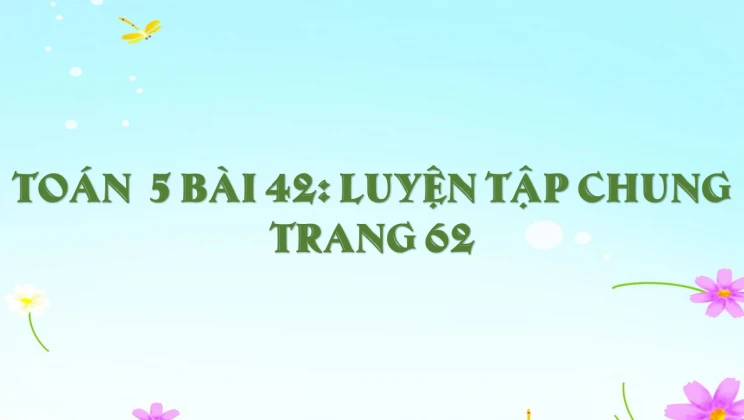 Giải Toán lớp 5 Bài 42: Luyện tập chung trang 62