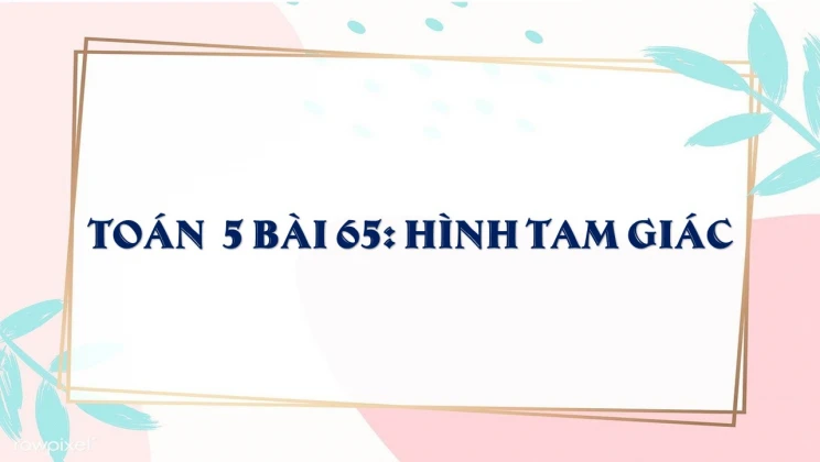 Giải Toán lớp 5 Bài 65: Hình tam giác