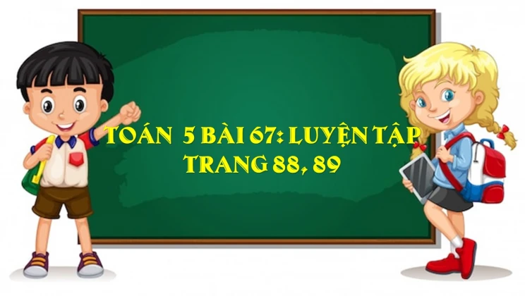 Giải Toán lớp 5 Bài 67: Luyện tập trang 88, 89