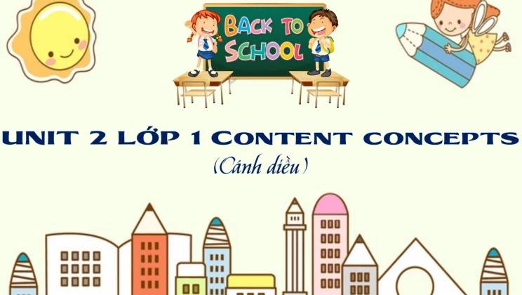 Unit 2 lớp 1 Cánh diều - Content concepts