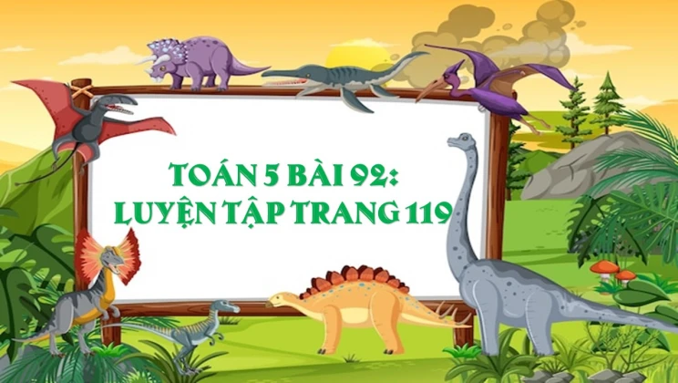 Giải Toán lớp 5 Bài 92: Luyện tập trang 119