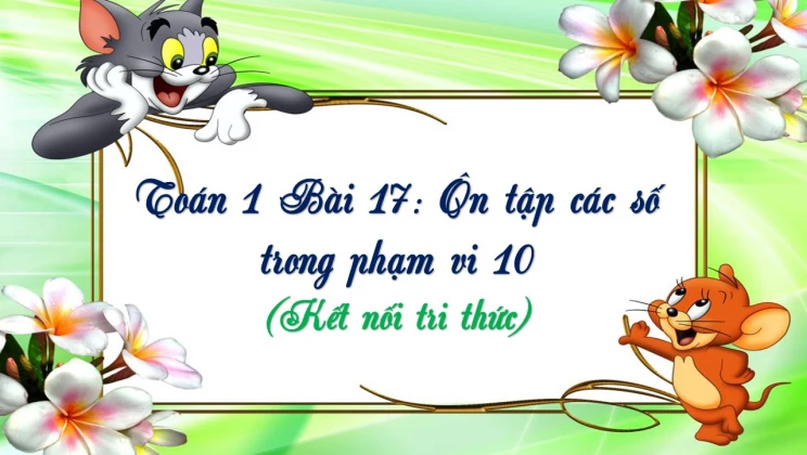 Giải Toán lớp 1 Bài 17: Ôn tập các số trong phạm vi 10 SGK Kết nối tri thức tập 1