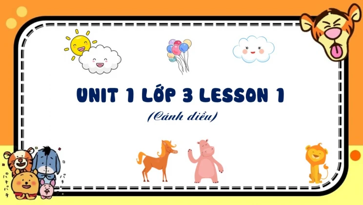 Unit 1 lớp 3 Cánh diều Lesson 1