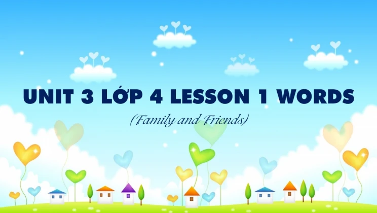 Unit 3 lớp 4 Family and Friends - Lesson 1: Words