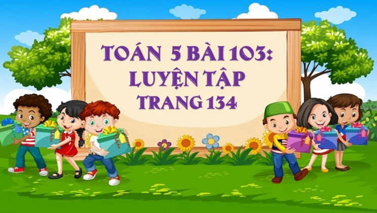 Giải Toán lớp 5 Bài 103: Luyện tập trang 134