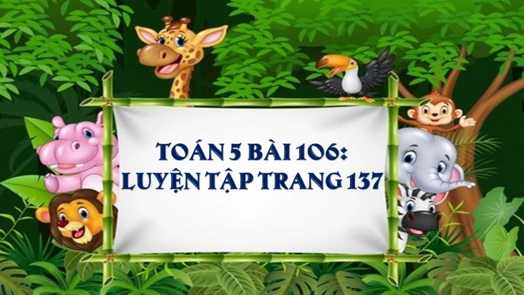 Giải Toán lớp 5 Bài 106: Luyện tập trang 137