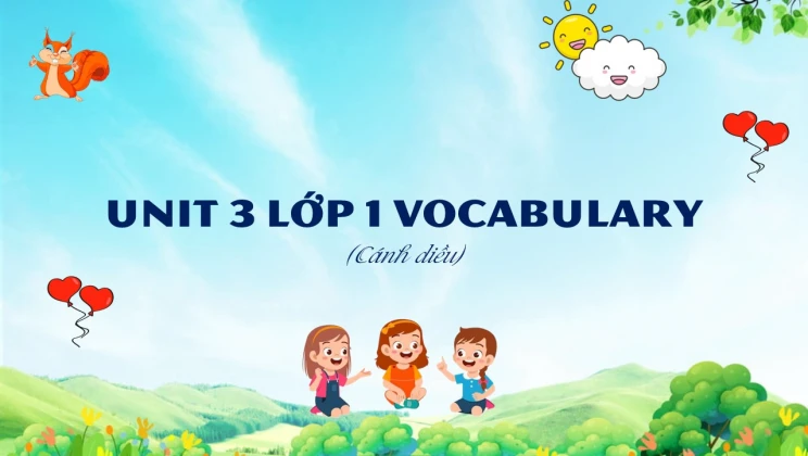 Unit 3 lớp 1 Cánh diều - Vocabulary