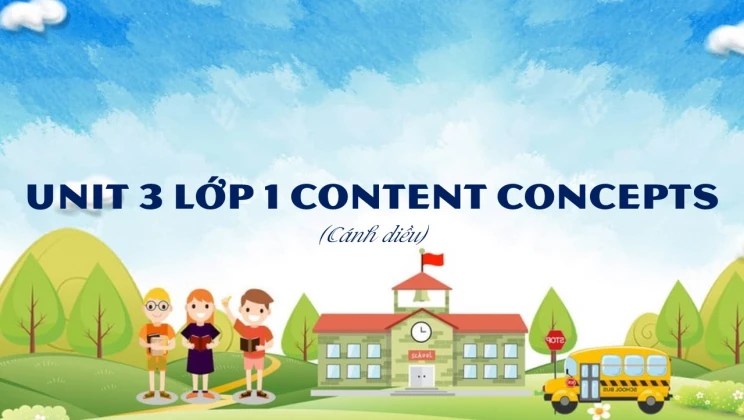 Unit 3 lớp 1 Cánh diều - Content concepts