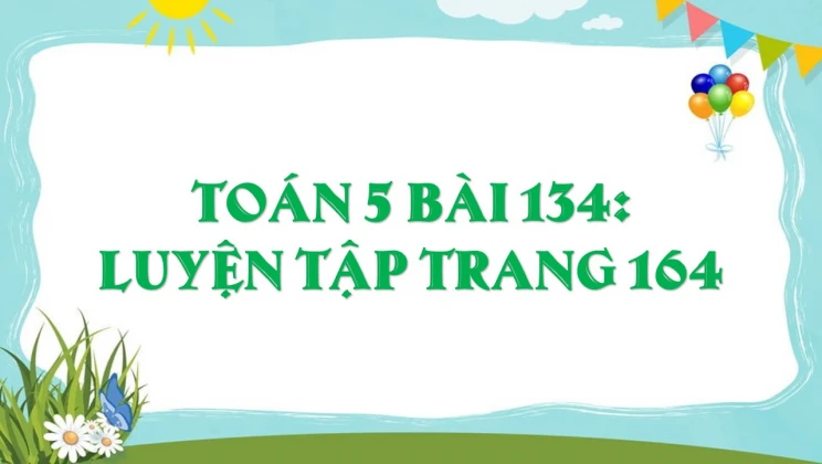 Giải Toán lớp 5 Bài 134: Luyện tập trang 164