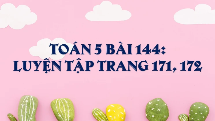 Giải Toán lớp 5 Bài 144: Luyện tập trang 171, 172