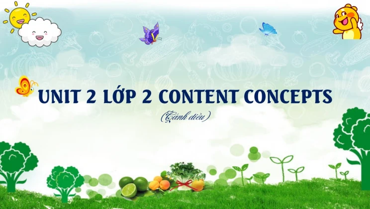 Unit 2 lớp 2 Cánh diều Content concepts