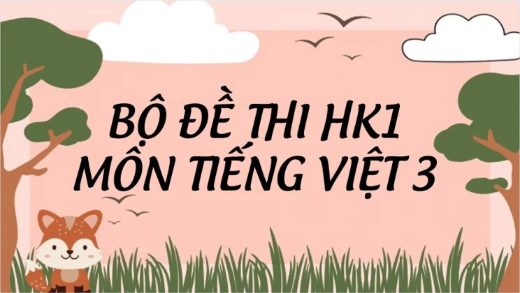 Bộ đề thi HK1 môn Tiếng Việt lớp 3 năm 2022-2023 có đáp án (bộ 10 đề thi)