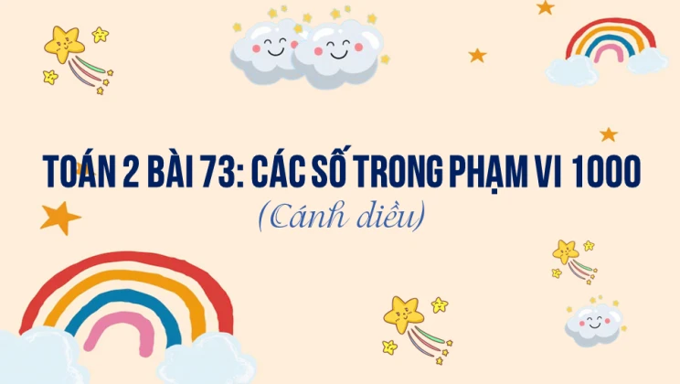 Giải Toán lớp 2 Bài 73: Các số trong phạm vi 1000 SGK Cánh diều tập 2