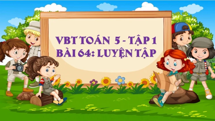 Giải VBT Toán lớp 5 Bài 64: Luyện tập tập 1