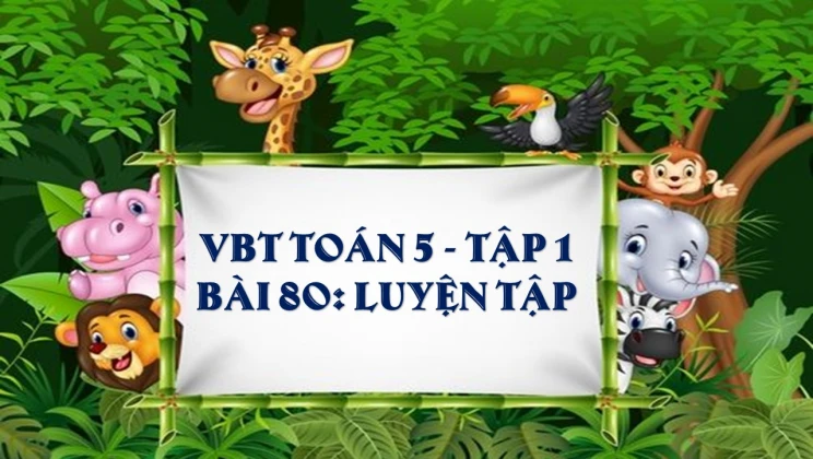 Giải VBT Toán lớp 5 Bài 80: Luyện tập tập 1