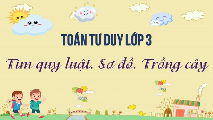 Bài tập toán tư duy lớp 3 chủ đề Tìm quy luật. Sơ đồ. Trồng cây